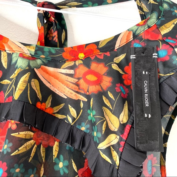 NWT Calvin Rucker Pleated Trim Blouse - Picture 2 of 11